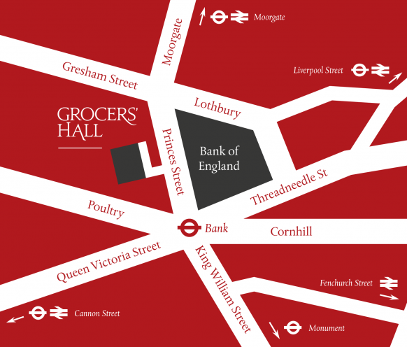 Map of Grocers' Hall
